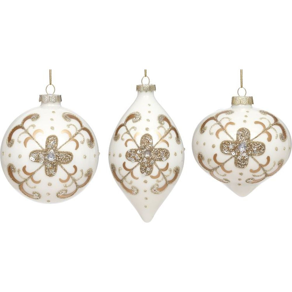 Mark Roberts Christmas 2023 Sparkling Jewel Ornament 4-5'', Assortment of 3