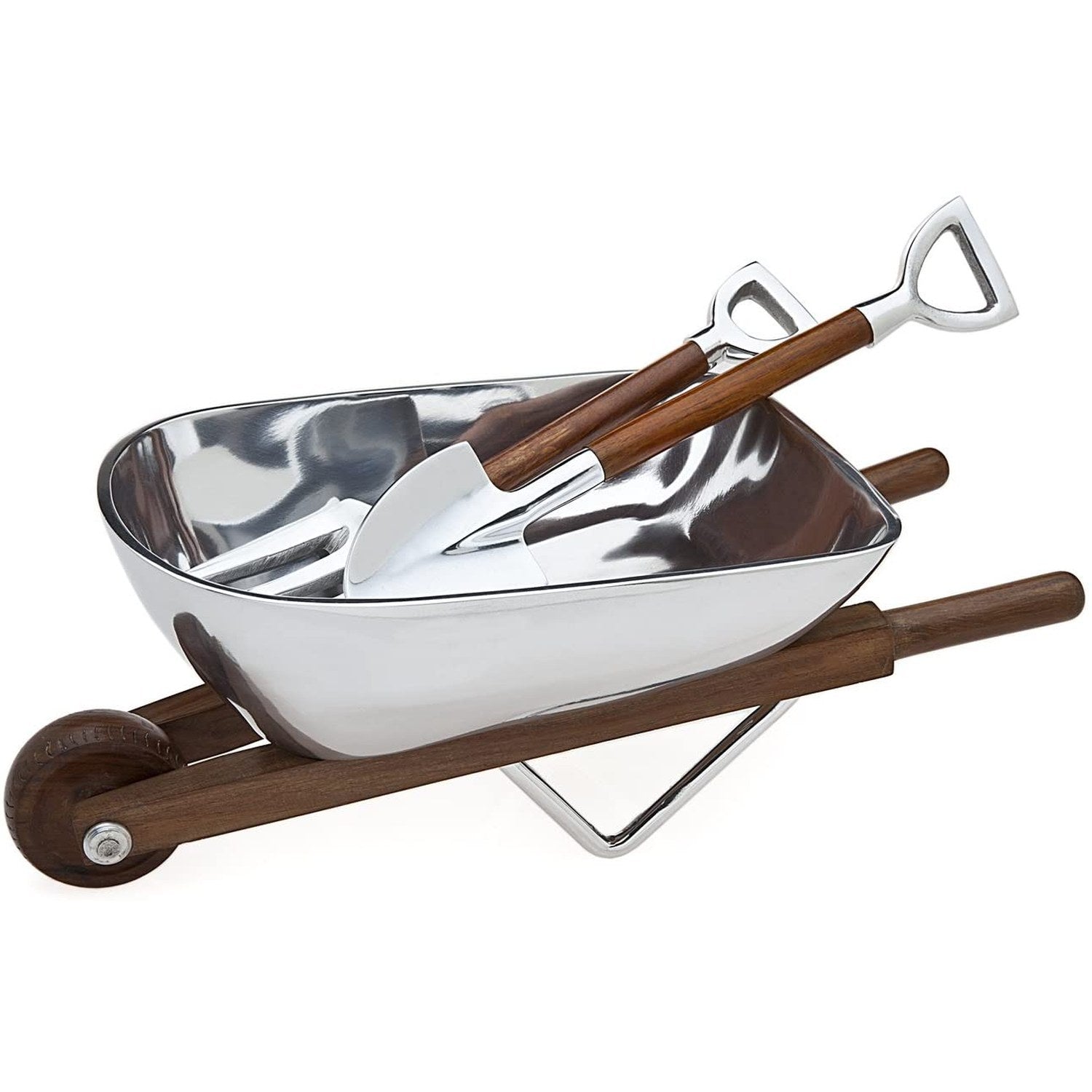 Godinger Wheelbarrow Salad Bowl & Servers