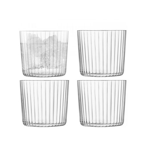 LINED DESIGN GLASS TUMBLER