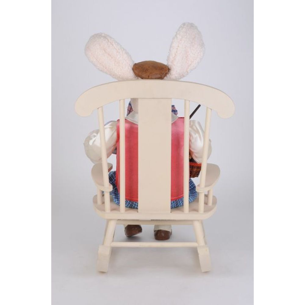 Karen Didion Artist Bunny Figurine with Chair, 22 inches