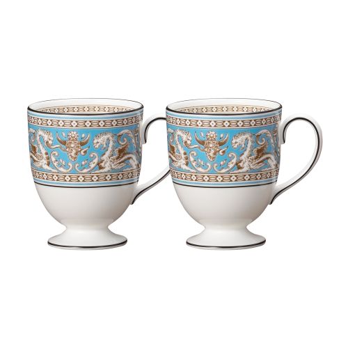 Wedgwood Florentine Turquoise Set of 2 Mugs