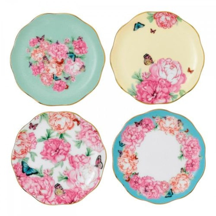 Miranda Kerr Friendship Plate 4.4in, 4 Piece Set Blessings, Gratitude, Joy & Devotion