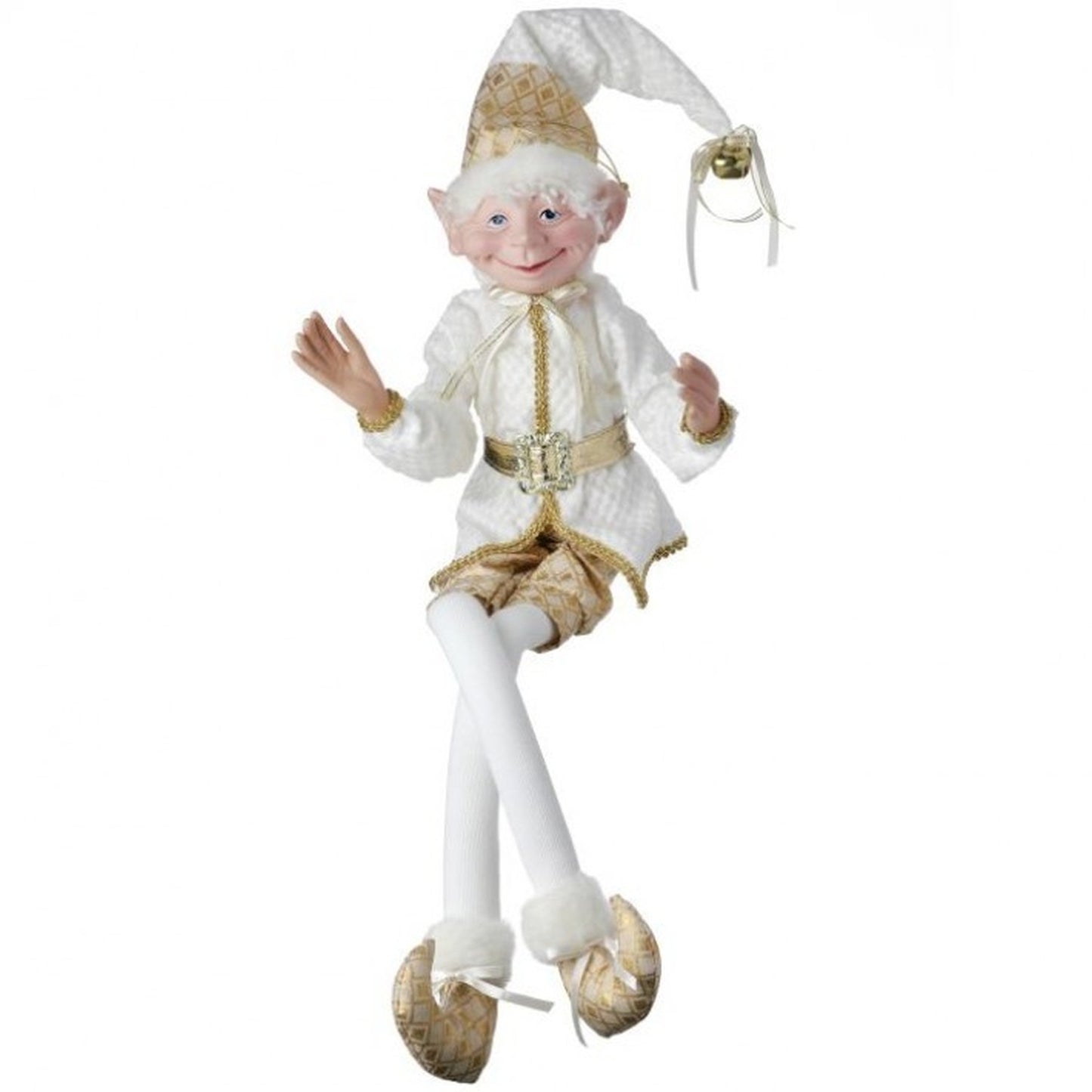 Regency International Fabric Bendable Ivory Gold Elf