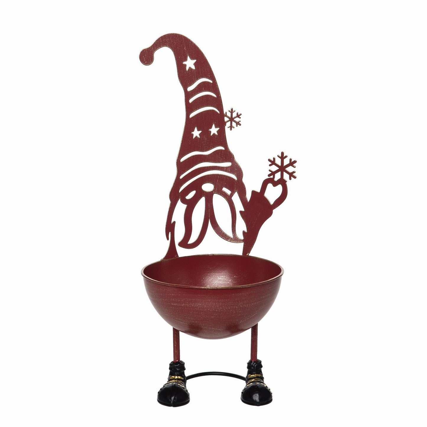 Transpac Metal Gnome Bowl Decor