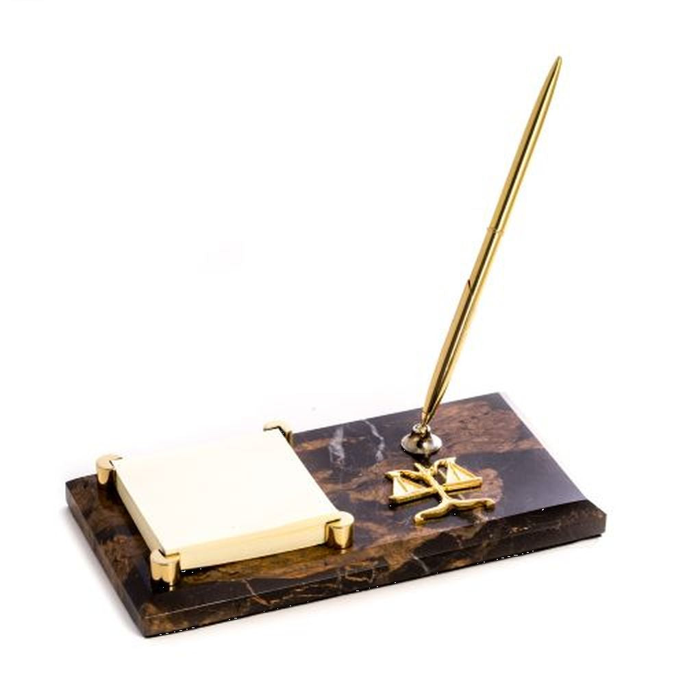 Bey Berk Legal, "Tiger Eye" Memo Pad Holder & Pen