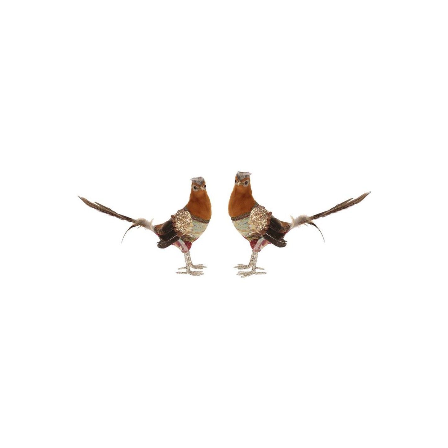 Mark Roberts Fall 2024 Fancy Pheasant  Assortment Of 2 - 9-10 Inches