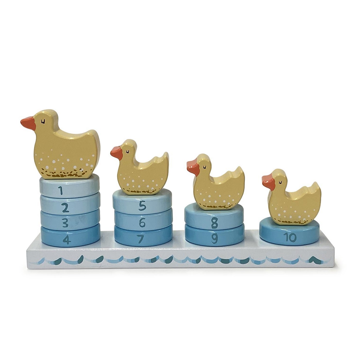 Two's Company Counting Duckies Hand-Crafted Stacking Toy in Gift Box