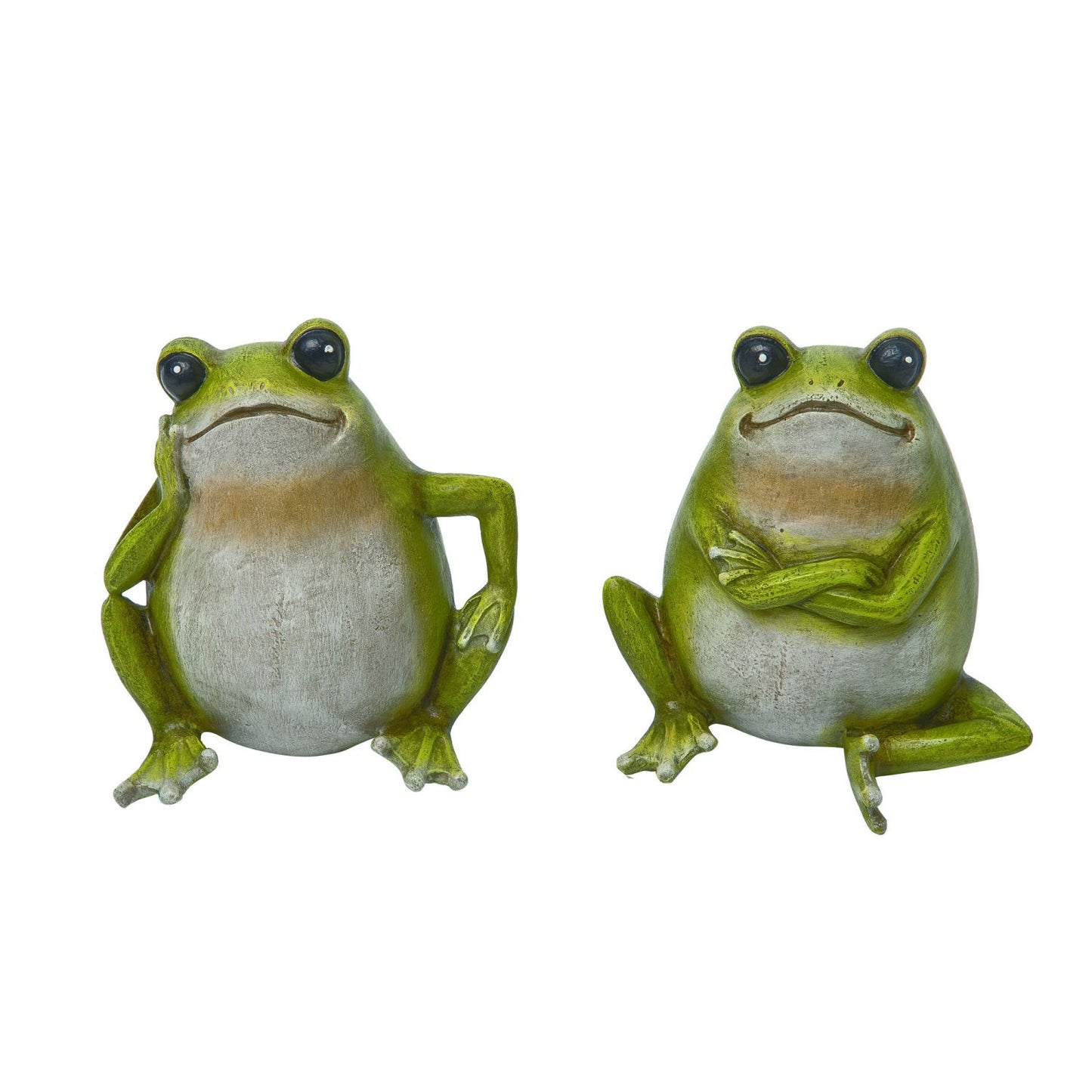 Transpac Green Frog Figurine Set One-Size