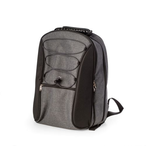 Bey Berk Black and Gray 4 Person Poly Canvas Picnic Backpack