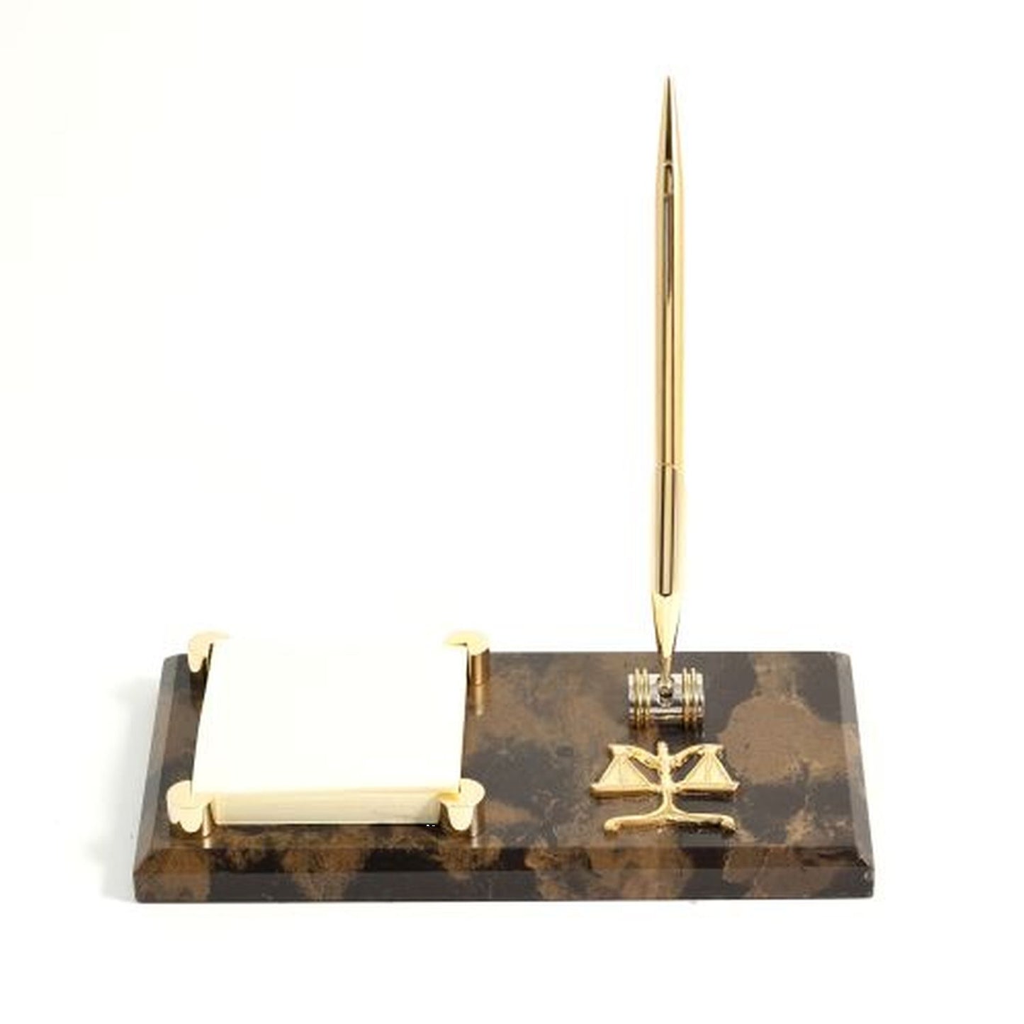 Bey Berk Legal, "Tiger Eye" Memo Pad Holder & Pen