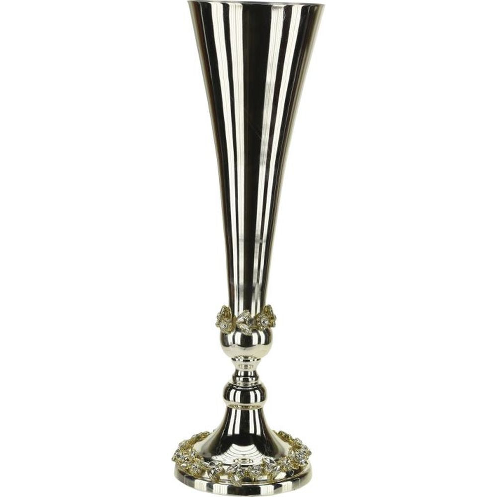 Mark Roberts 2023 Jeweled Fluted Silver Vase 16.5''