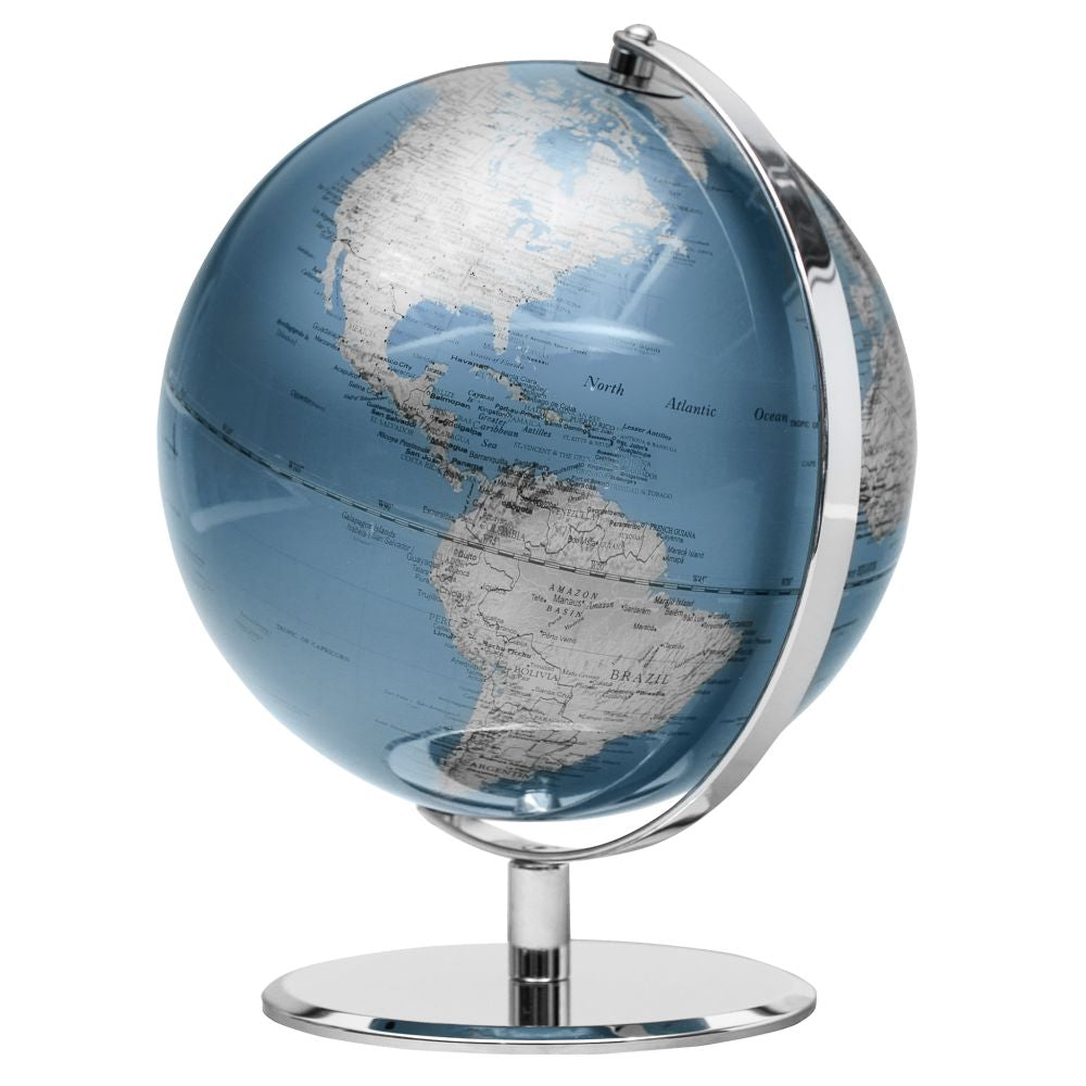 Torre & Tagus Latitude 9.5" World Globe - Indigo Blue