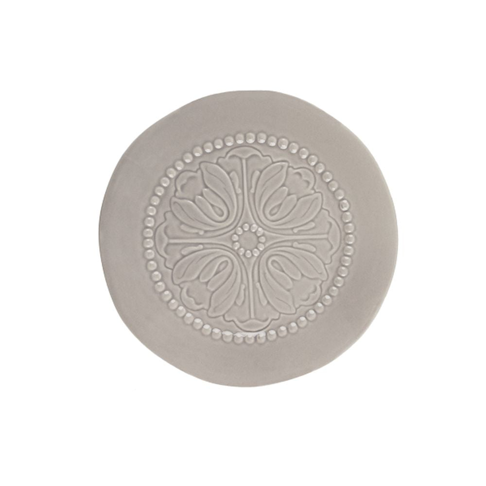 Gerson Companies 8.5'' Salad Plate, Stone Color, Set of 4