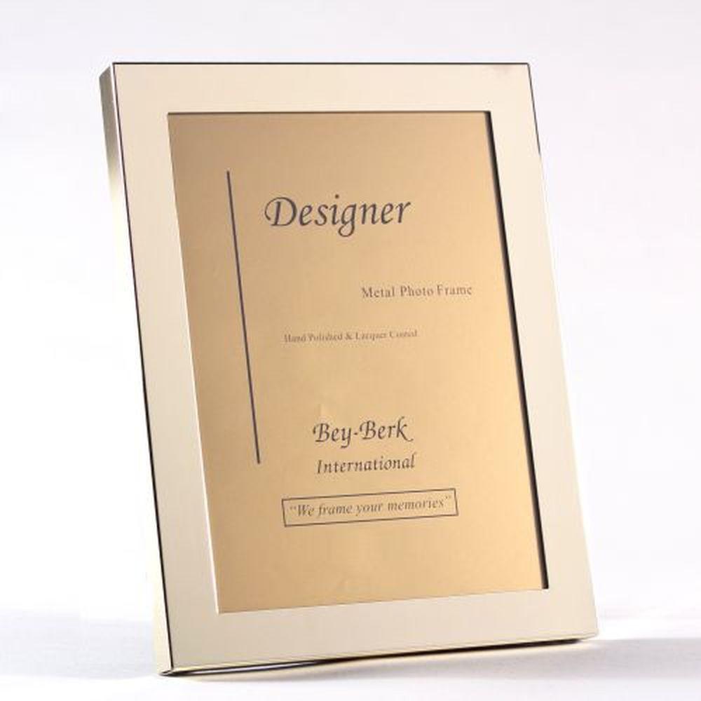 Bey Berk Brass 4"X6" Picture Frame With Easel Back by Bey Berk