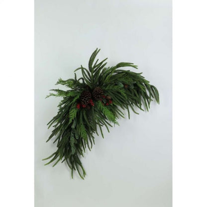 Regency International 36" Real Touch Mixed Evergreen With Berry Swag