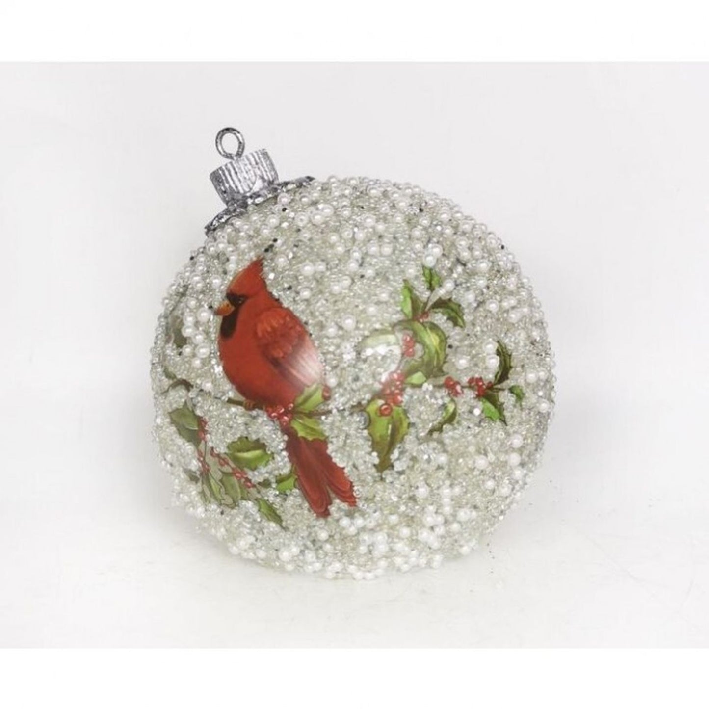 Regency International 6" LED/Battery/Timer Glass Cardinal Table Piece Ornament