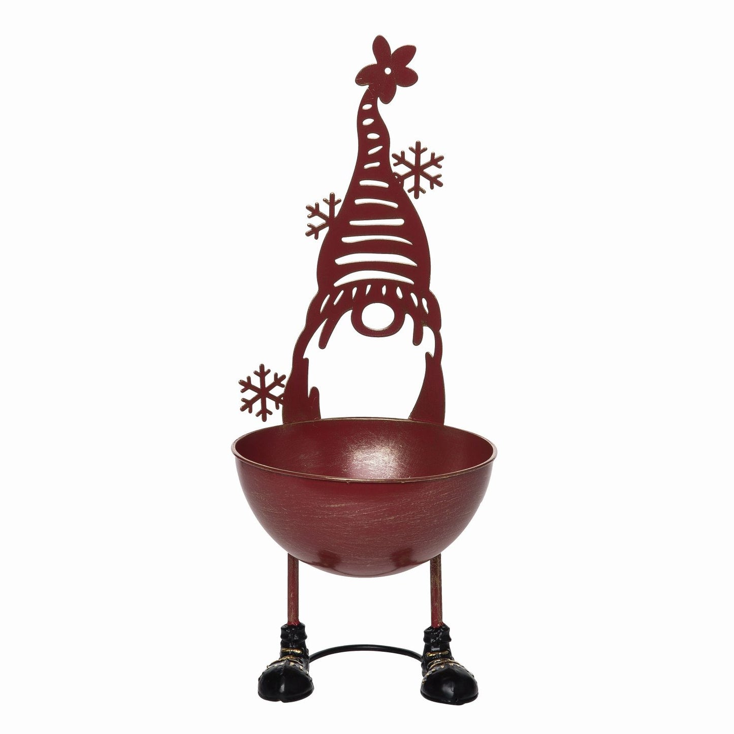 Transpac Metal Gnome Bowl Decor