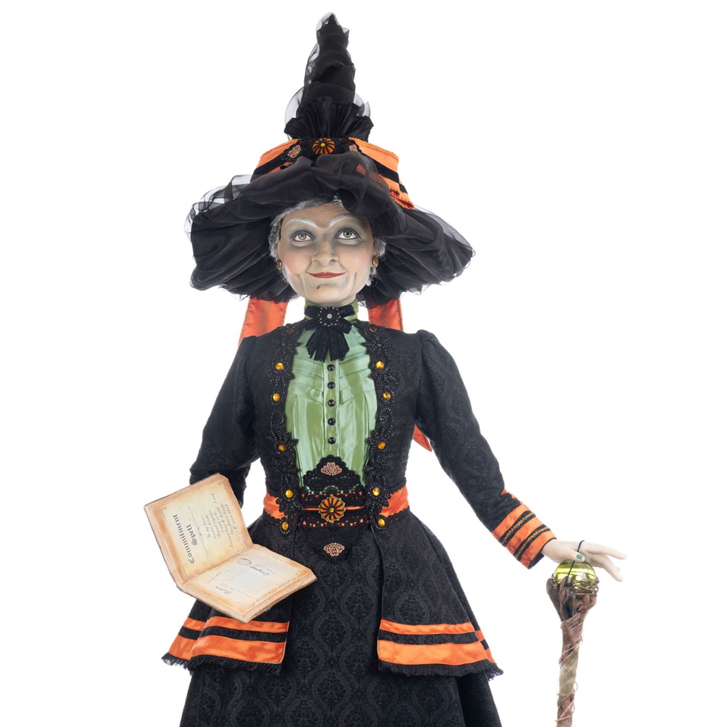 Katherine's Collection 76.5 Inch Hilda Blackroot Doll Life Size, Orange/Black Resin