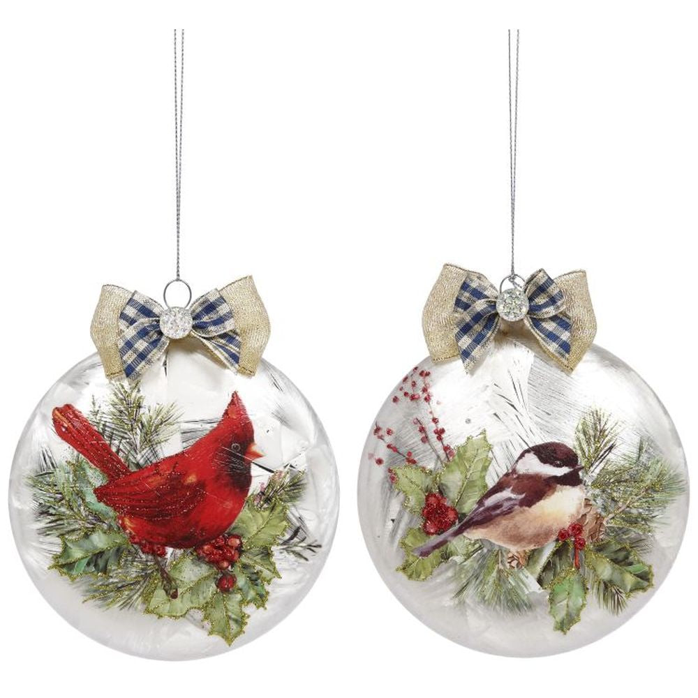 Mark Roberts 2022 Cardinal Disc Ornament, Assortment Of 2 4.5 Inches