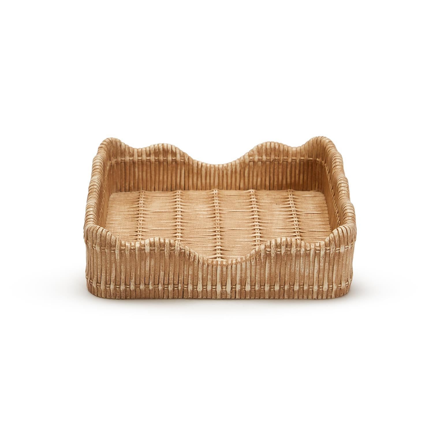 Scalloped Edge Decorative Basket Set of 2