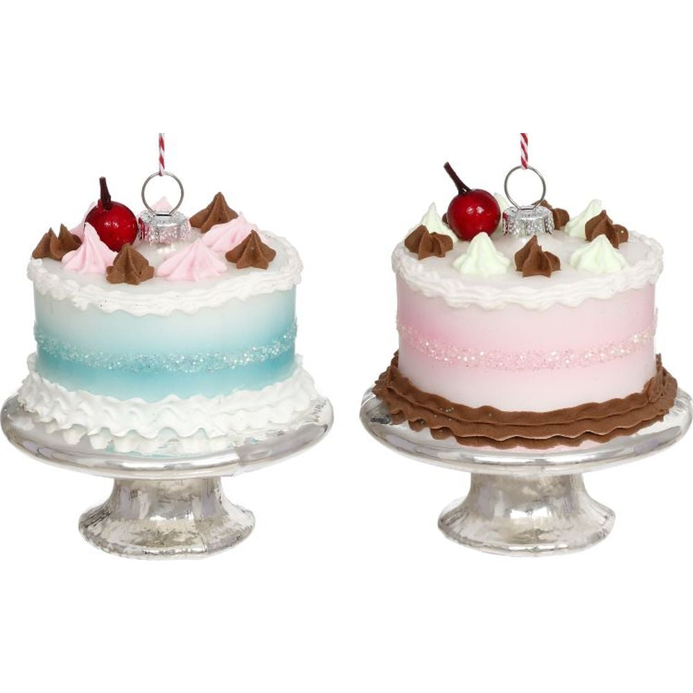 Mark Roberts Christmas 2023 Birthday Cake Ornament 4'', Assortment of 2