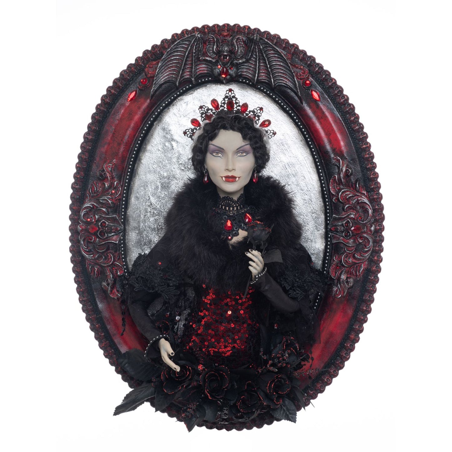 Katherine's Collection 27" Countess Lilith Vonbitten Wall Piece, Red/Black Resin