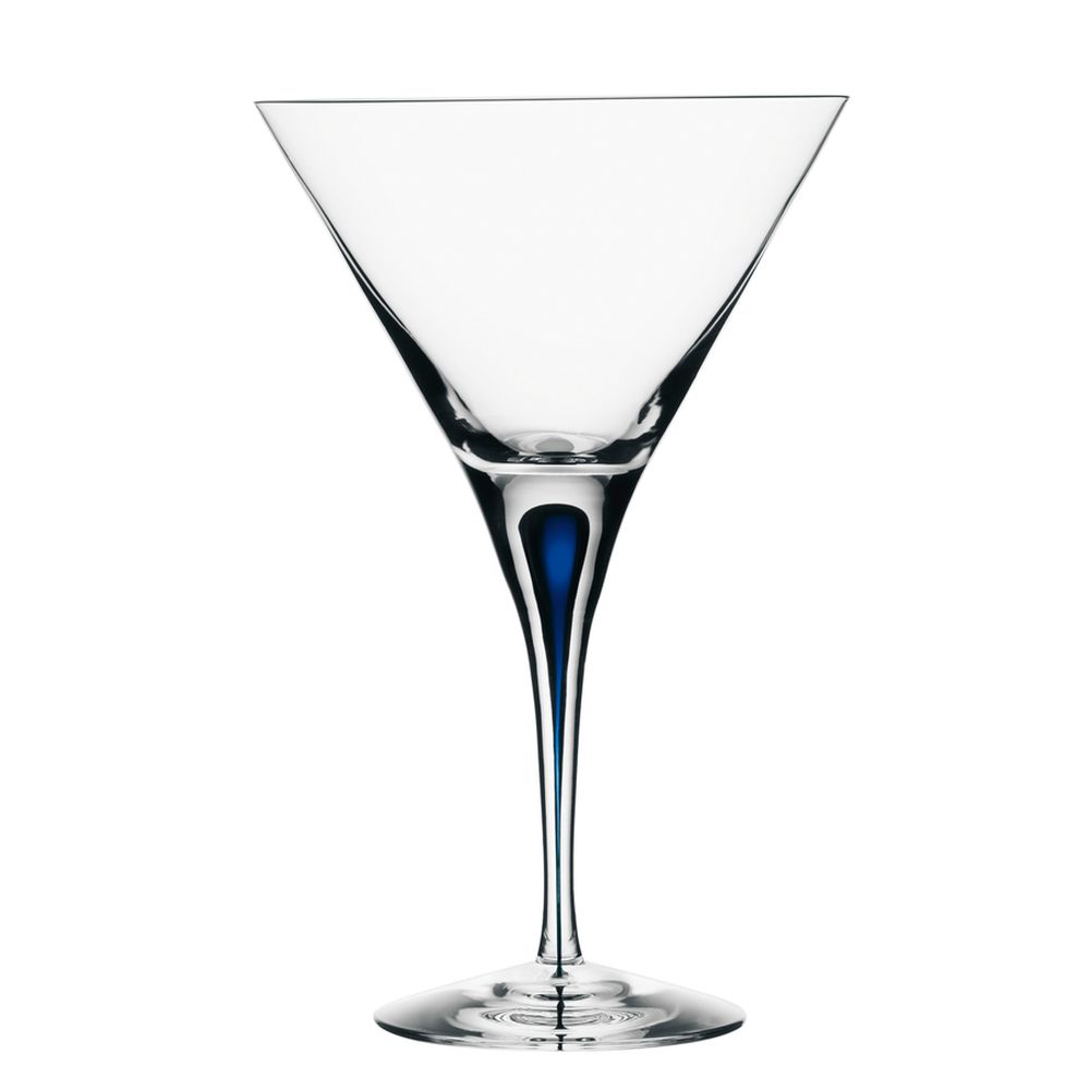 Orrefors Intermezzo Blue Martini, Glass, Blue