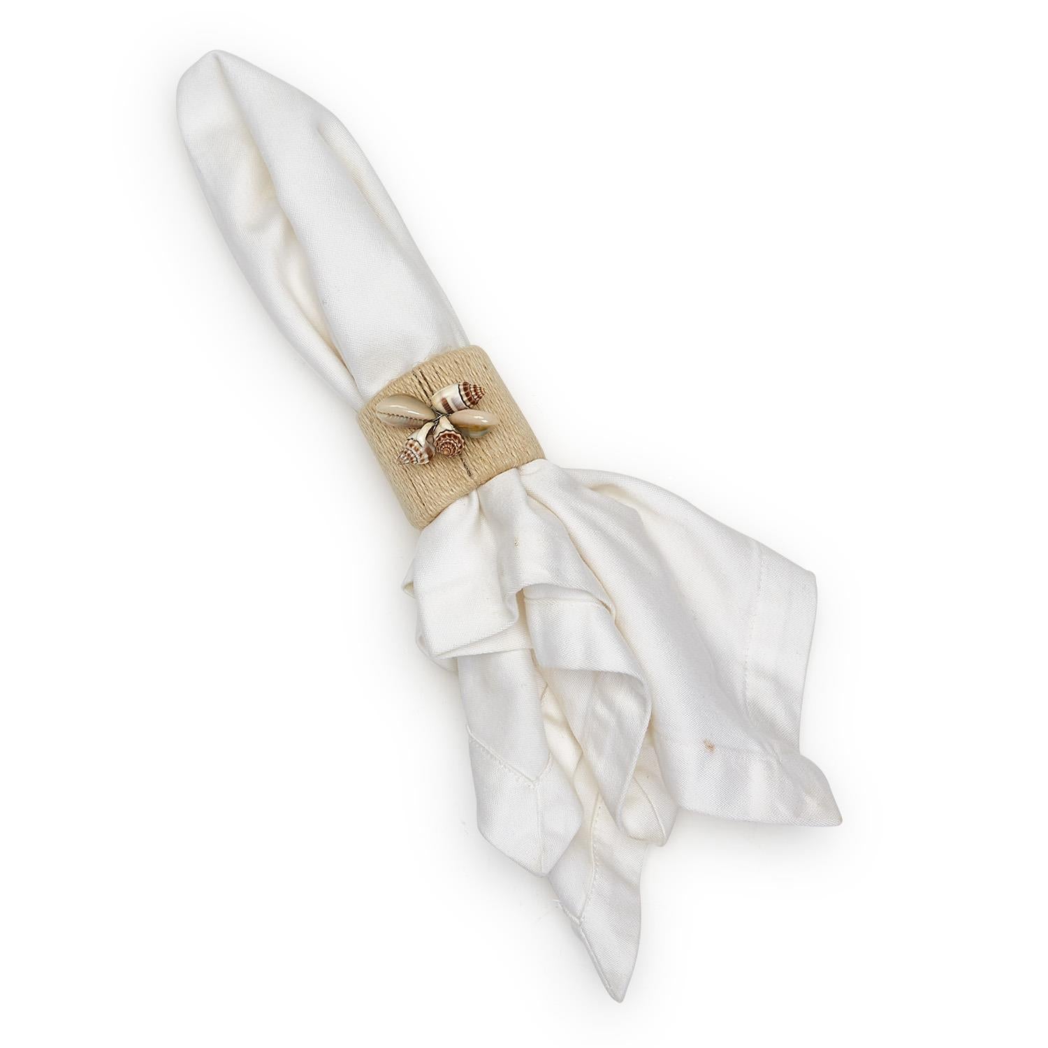 White company napkin on sale rings