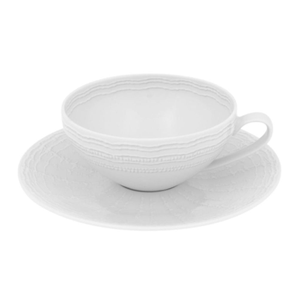 Vista Alegre Mar Teacup And Saucer, Porcelain