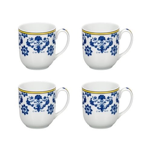 Vista Alegre Castelo Branco Mug, Set of 4, Porcelain, 4"