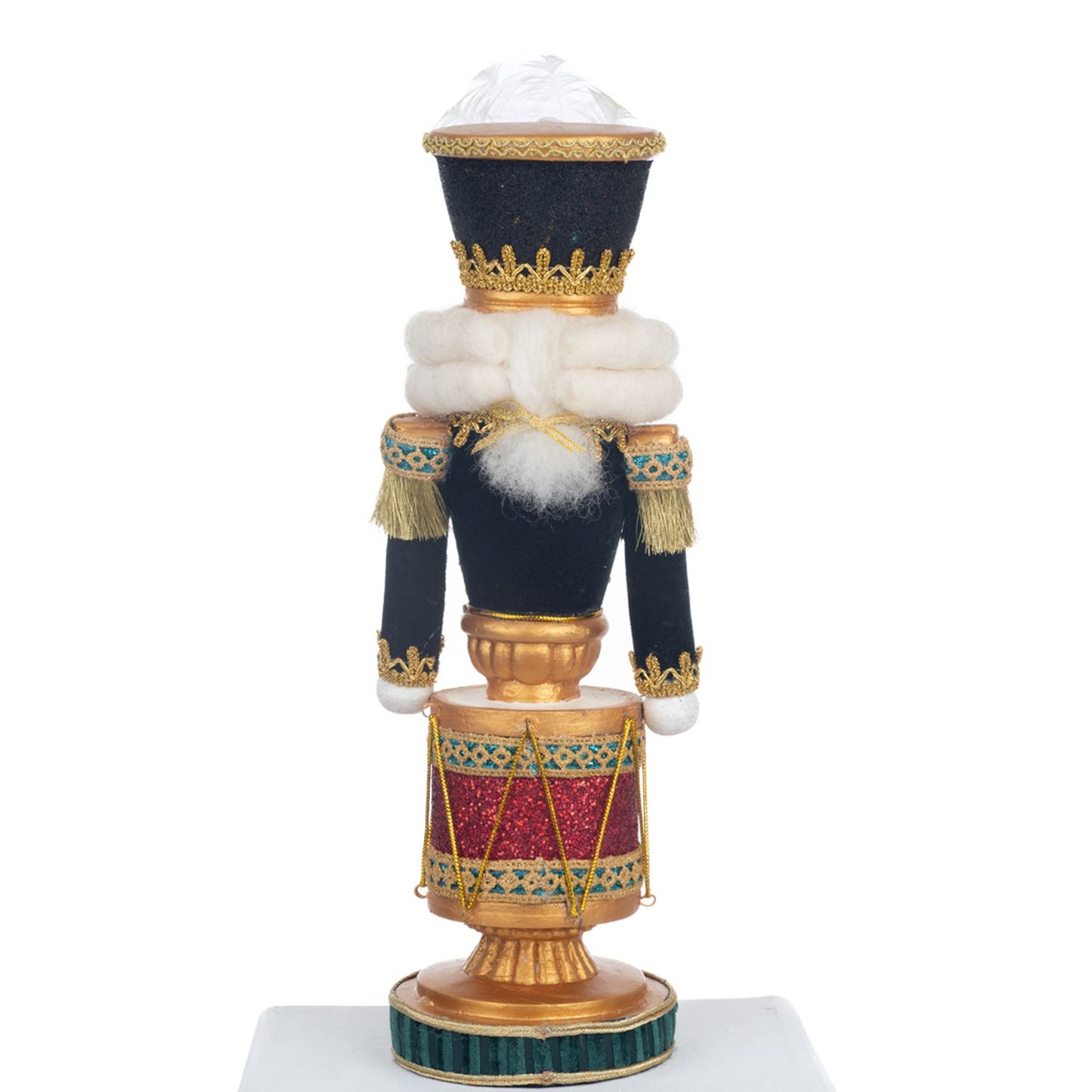 Katherine's Collection Nutcracker Stocking Holder, 5.5x4.25x15.5 Inches, Green Resin