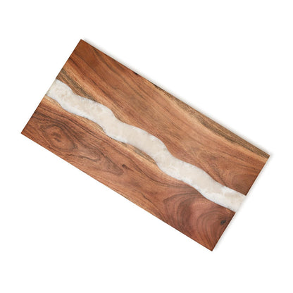 Two's Verglas Hand-Crafted Charcuterie / Tapas / Cheese Board w/ Resin Inlay