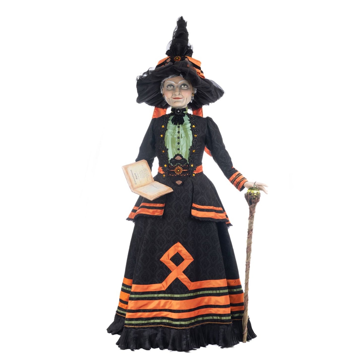 Katherine's Collection 76.5 Inch Hilda Blackroot Doll Life Size, Orange/Black Resin