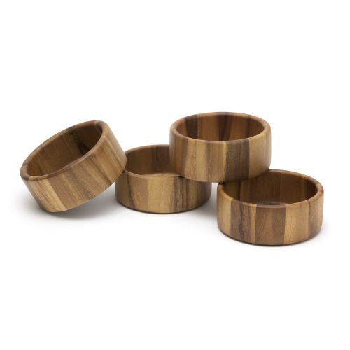 Lipper International Straight Side Bowl S Acacia, Set of 4