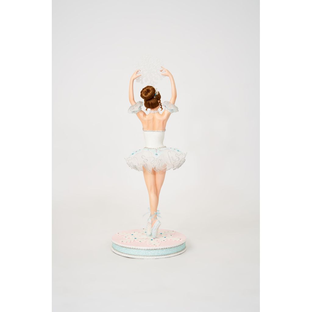 Katherine's Collection 2022 Frost Ballerina Figure in Blue, 24" White Polyester