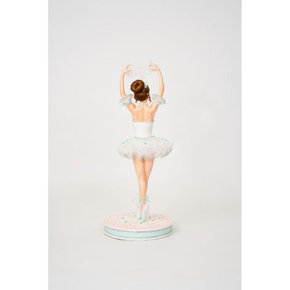 Katherine's Collection 2022 Frost Ballerina Figure in Blue, 24" White Polyester