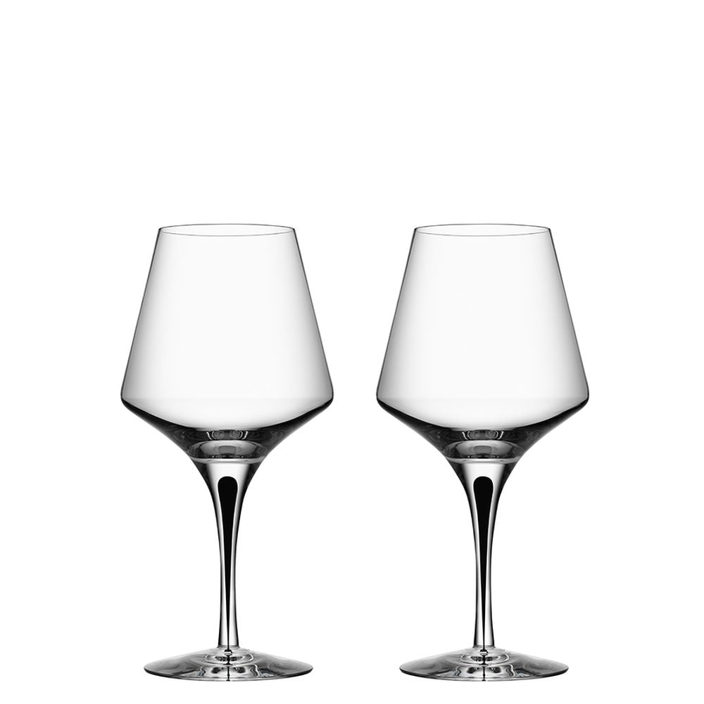 Orrefors Metropol Red Wine Glass Pair, Crystal, Clear