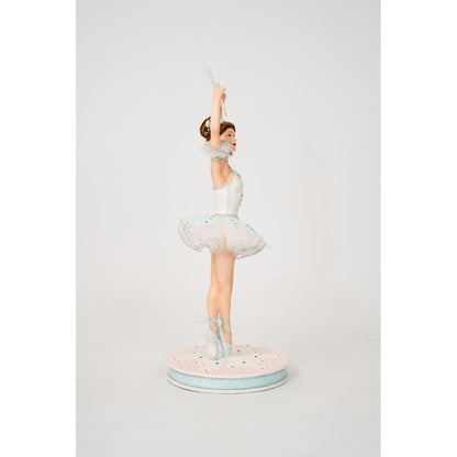 Katherine's Collection 2022 Frost Ballerina Figure in Blue, 24" White Polyester