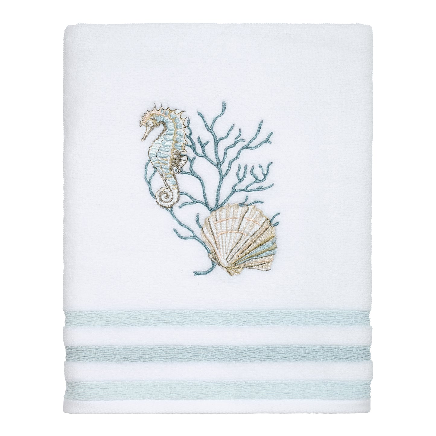 Avanti Linens Coastal Terrazzo Bath Towel - White