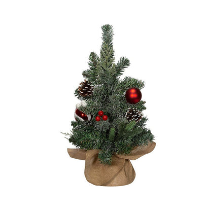 Kurt Adler 18-Inch Pinecones, Balls, And Berries Tree With Burlap