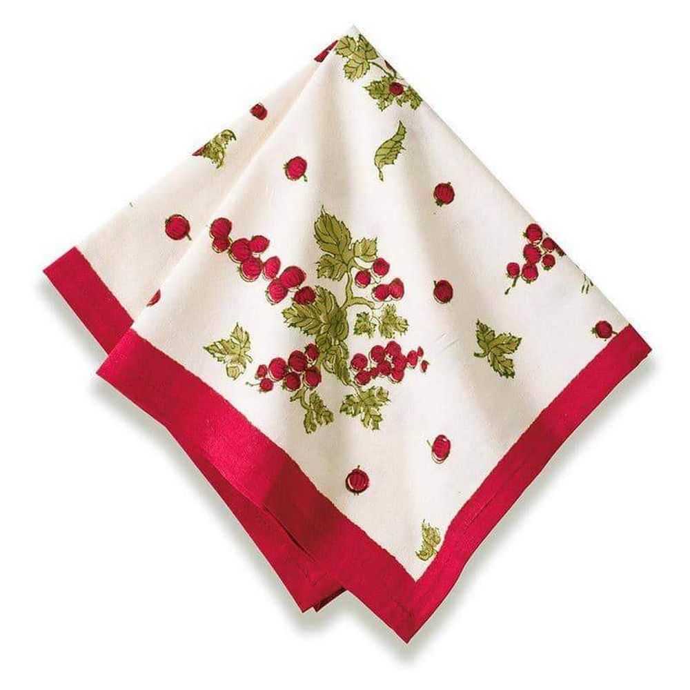 Couleur Nature Gooseberry Red/Green Napkins 19X19 - Set Of 6