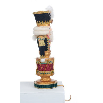 Katherine's Collection Nutcracker Stocking Holder, 5.5x4.25x15.5 Inches, Green Resin