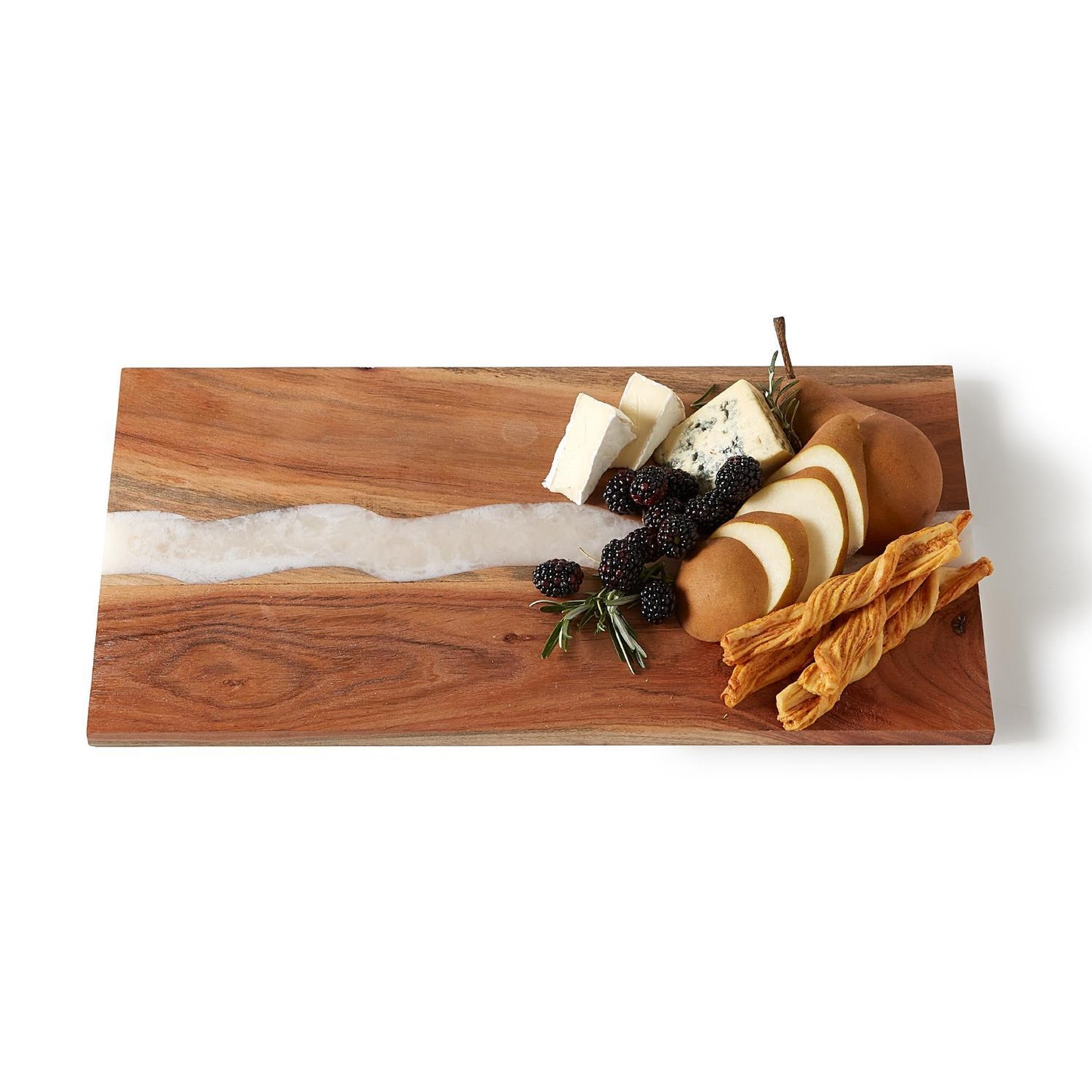 Two's Verglas Hand-Crafted Charcuterie / Tapas / Cheese Board w/ Resin Inlay