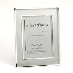 Bey Berk Silver Plated 5"X7" Picture Frame With Easel Back